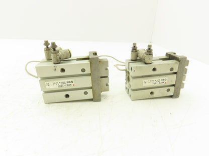 SMC MHZ2-25D3 Pneumatic Parallel Air Gripper 25mm Bore Double Acting Lot of 2