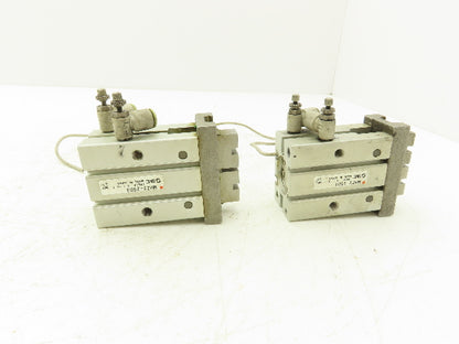 SMC MHZ2-25D3 Pneumatic Parallel Air Gripper 25mm Bore Double Acting Lot of 2