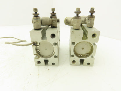 SMC MHZ2-25D3 Pneumatic Parallel Air Gripper 25mm Bore Double Acting Lot of 2