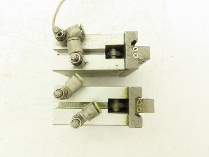 SMC MHZ2-25D3 Pneumatic Parallel Air Gripper 25mm Bore Double Acting Lot of 2