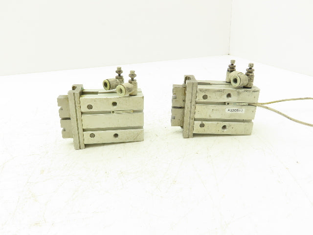 SMC MHZ2-25D3 Pneumatic Parallel Air Gripper 25mm Bore Double Acting Lot of 2
