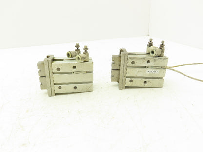 SMC MHZ2-25D3 Pneumatic Parallel Air Gripper 25mm Bore Double Acting Lot of 2