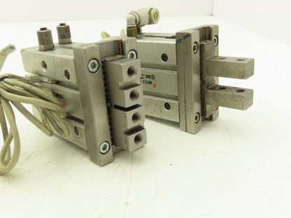 SMC MHZ2-25D3 Pneumatic Parallel Air Gripper 25mm Bore Double Acting Lot of 2