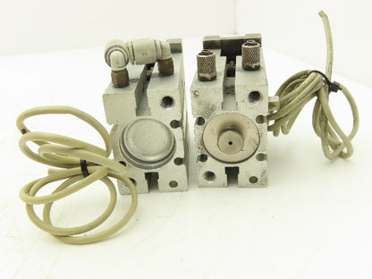 SMC MHZ2-25D3 Pneumatic Parallel Air Gripper 25mm Bore Double Acting Lot of 2