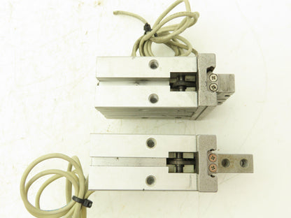 SMC MHZ2-25D3 Pneumatic Parallel Air Gripper 25mm Bore Double Acting Lot of 2