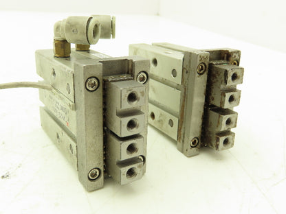 SMC MHZ2-20D3 Pneumatic Parallel Air Gripper 20mm Bore Double Acting Lot of 2