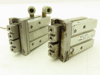 SMC MHZ2-20D3 Pneumatic Parallel Air Gripper 20mm Bore Double Acting Lot of 2