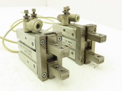 SMC MHZ2-20DN Pneumatic Parallel Air Gripper 20mm Bore Double Acting Lot of 2
