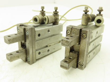 SMC MHZ2-20DN Pneumatic Parallel Air Gripper 20mm Bore Double Acting Lot of 2