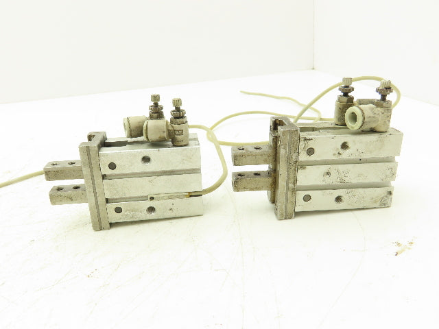 SMC MHZ2-20DN Pneumatic Parallel Air Gripper 20mm Bore Double Acting Lot of 2