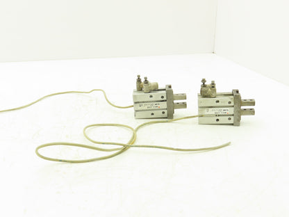 SMC MHZ2-20DN Pneumatic Parallel Air Gripper 20mm Bore Double Acting Lot of 2