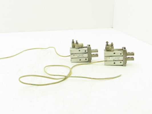SMC MHZ2-20DN Pneumatic Parallel Air Gripper 20mm Bore Double Acting Lot of 2