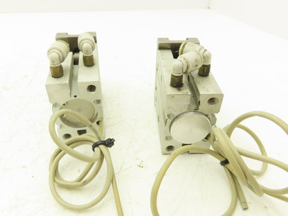 SMC MHZ2-25DN Pneumatic Parallel Air Gripper 25mm Bore Double Acting Lot of 2