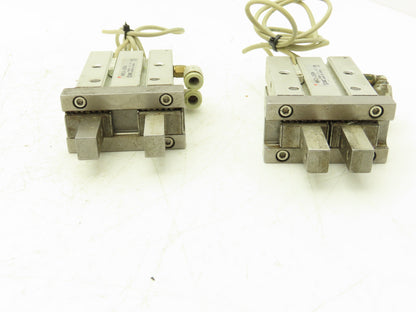 SMC MHZ2-25DN Pneumatic Parallel Air Gripper 25mm Bore Double Acting Lot of 2