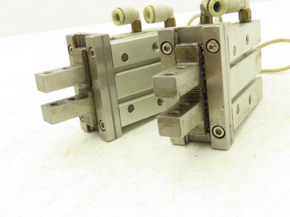 SMC MHZ2-25DN Pneumatic Parallel Air Gripper 25mm Bore Double Acting Lot of 2