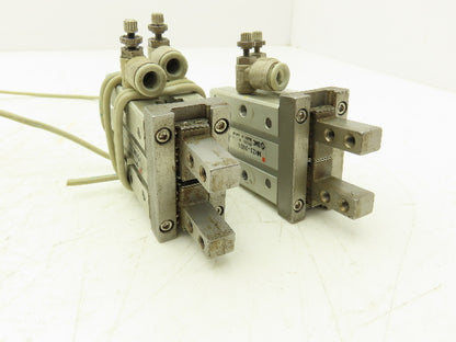 SMC MHZ2-20D1 Pneumatic Parallel Air Gripper 20mm Bore Double Acting Lot of 2