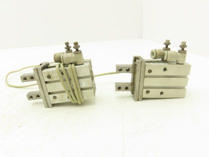 SMC MHZ2-20D1 Pneumatic Parallel Air Gripper 20mm Bore Double Acting Lot of 2