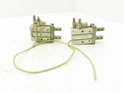 SMC MHZ2-20D1 Pneumatic Parallel Air Gripper 20mm Bore Double Acting Lot of 2