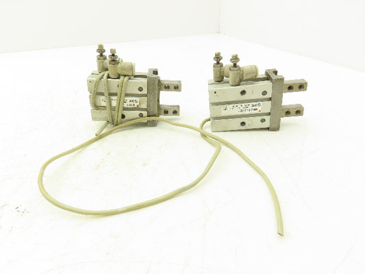SMC MHZ2-20D1 Pneumatic Parallel Air Gripper 20mm Bore Double Acting Lot of 2