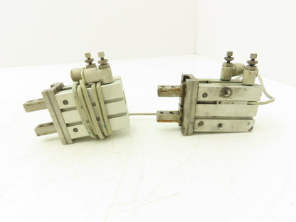 SMC MHZ2-20D Pneumatic Parallel Air Gripper 20mm Bore Double Acting Lot of 2