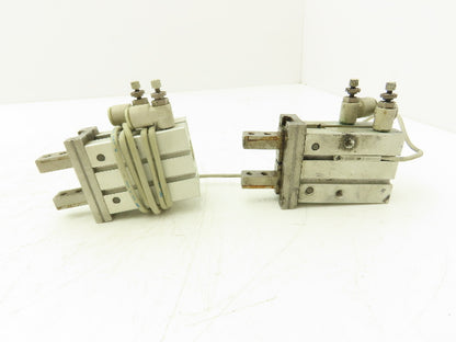 SMC MHZ2-20D Pneumatic Parallel Air Gripper 20mm Bore Double Acting Lot of 2
