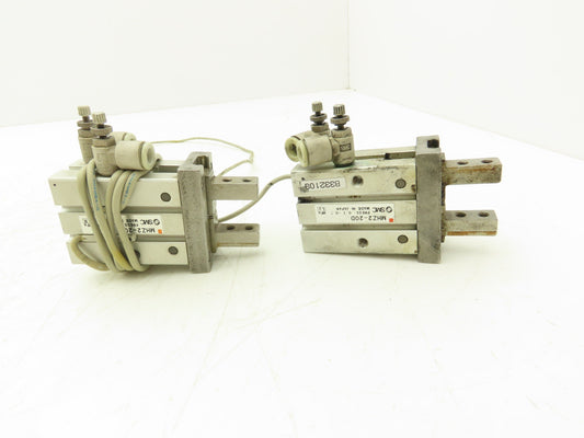 SMC MHZ2-20D Pneumatic Parallel Air Gripper 20mm Bore Double Acting Lot of 2