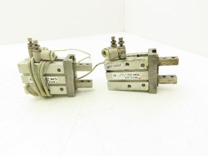 SMC MHZ2-20D Pneumatic Parallel Air Gripper 20mm Bore Double Acting Lot of 2