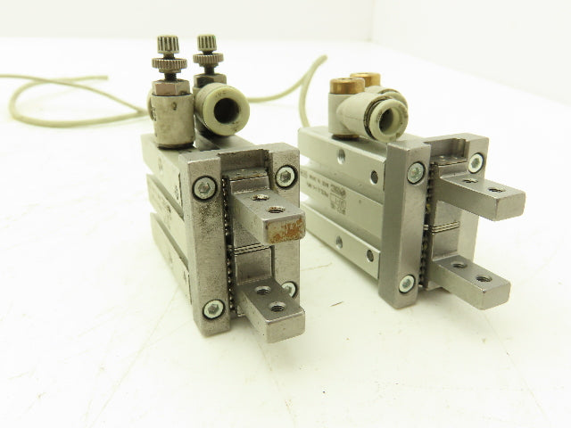 SMC MHZ2-16D Pneumatic Parallel Air Gripper 16mm Bore Double Acting Lot of 2