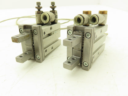 SMC MHZ2-16D Pneumatic Parallel Air Gripper 16mm Bore Double Acting Lot of 2