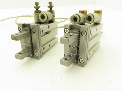 SMC MHZ2-16D Pneumatic Parallel Air Gripper 16mm Bore Double Acting Lot of 2