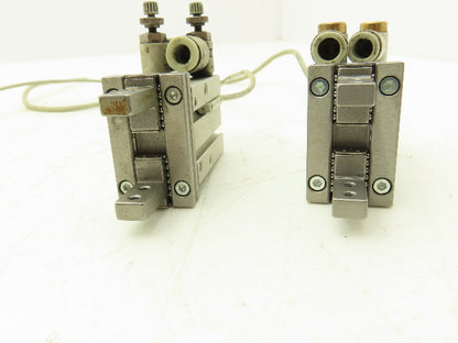 SMC MHZ2-16D Pneumatic Parallel Air Gripper 16mm Bore Double Acting Lot of 2