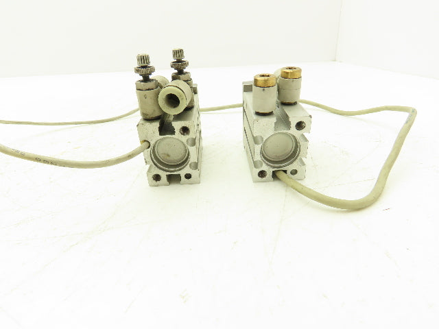 SMC MHZ2-16D Pneumatic Parallel Air Gripper 16mm Bore Double Acting Lot of 2
