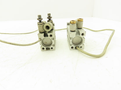 SMC MHZ2-16D Pneumatic Parallel Air Gripper 16mm Bore Double Acting Lot of 2