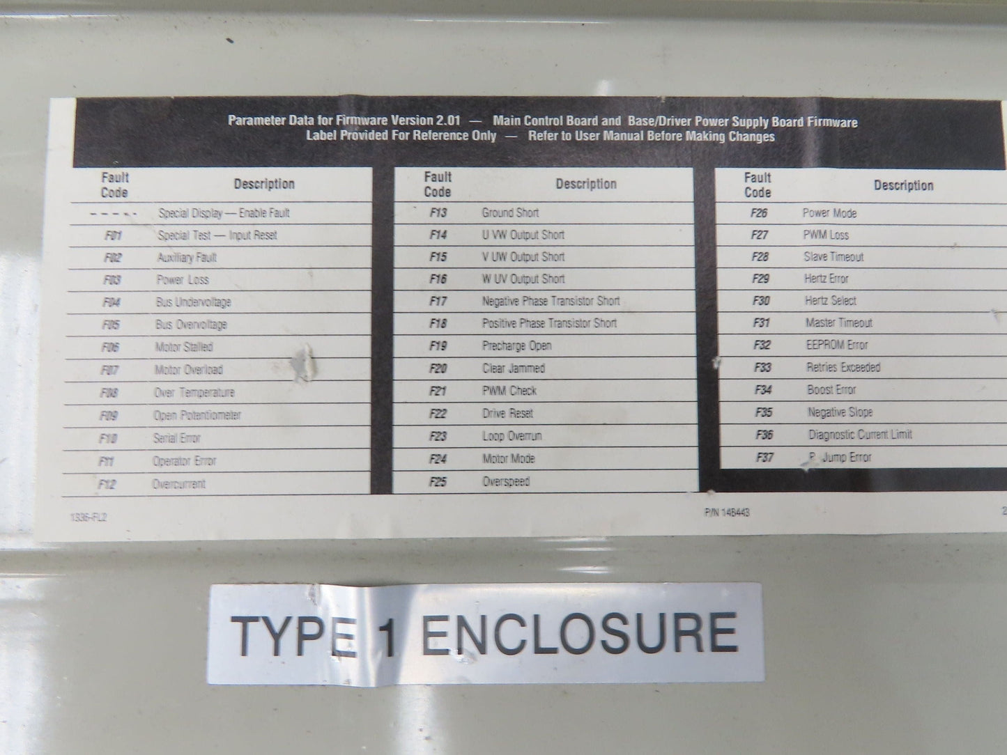 Allen Bradley 1336-B025-EOF Variable Frequency AC Drive 25Hp 460V 3PH VFD