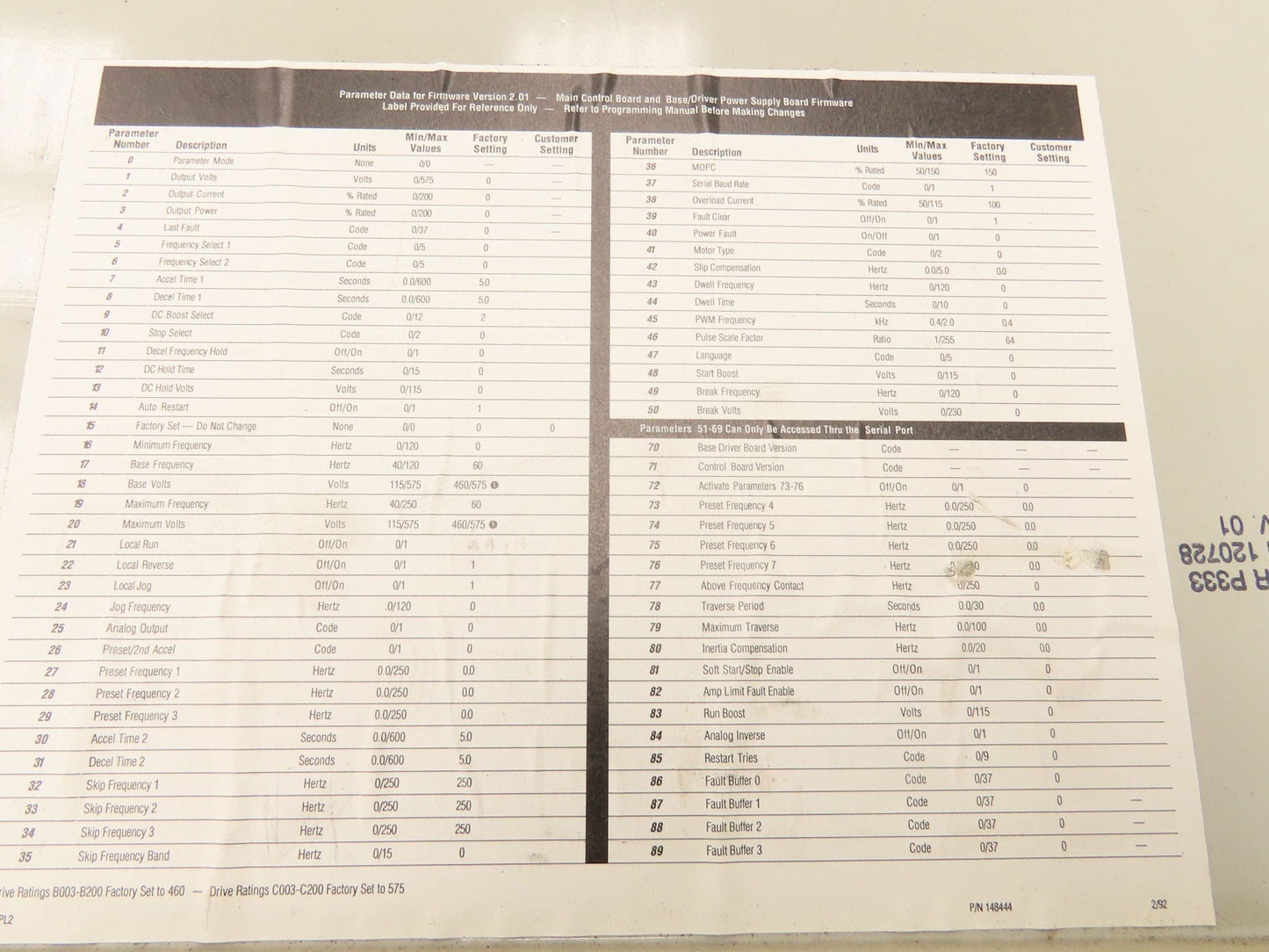 Allen Bradley 1336-B025-EOF Variable Frequency AC Drive 25Hp 460V 3PH VFD