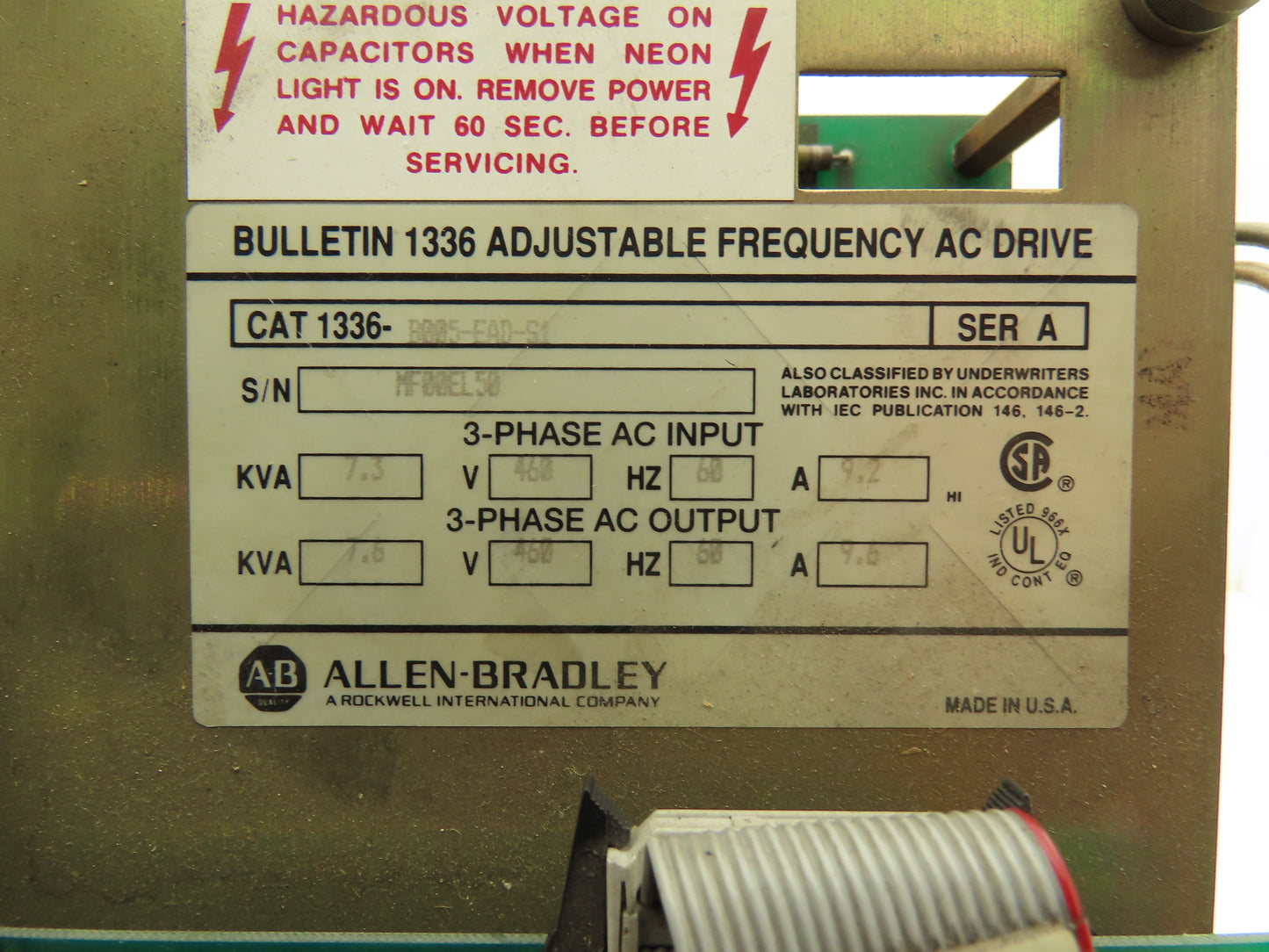 Allen Bradley 1336-B005-EAD-S1 Variable Frequency AC Drive 5Hp 460V VFD *PARTS*