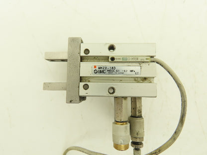 SMC MHZ2-16D Pneumatic Parallel Air Gripper 16mm Bore Double Acting Lot of 2