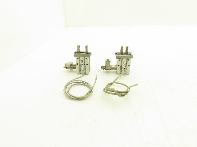 SMC MHZ2-16D Pneumatic Parallel Air Gripper 16mm Bore Double Acting Lot of 2