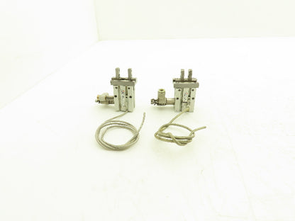 SMC MHZ2-16D Pneumatic Parallel Air Gripper 16mm Bore Double Acting Lot of 2