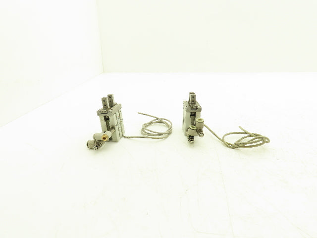 SMC MHZ2-16D Pneumatic Parallel Air Gripper 16mm Bore Double Acting Lot of 2