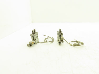 SMC MHZ2-16D Pneumatic Parallel Air Gripper 16mm Bore Double Acting Lot of 2