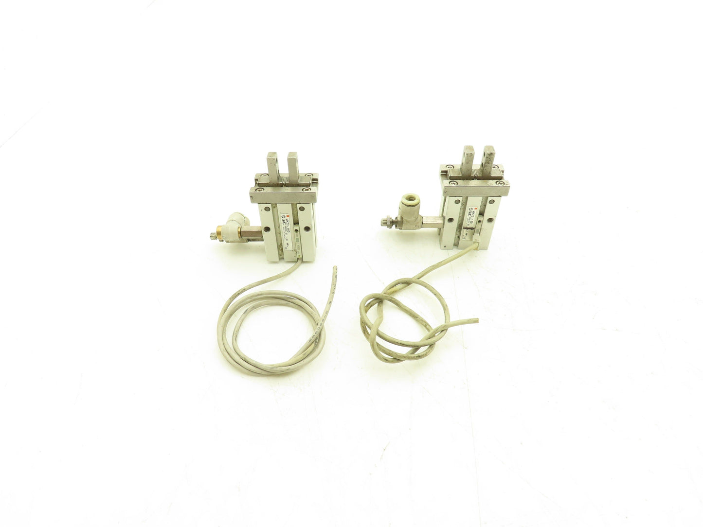 SMC MHZ2-16D Pneumatic Parallel Air Gripper 16mm Bore Double Acting Lot of 2