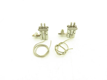 SMC MHZ2-16D Pneumatic Parallel Air Gripper 16mm Bore Double Acting Lot of 2