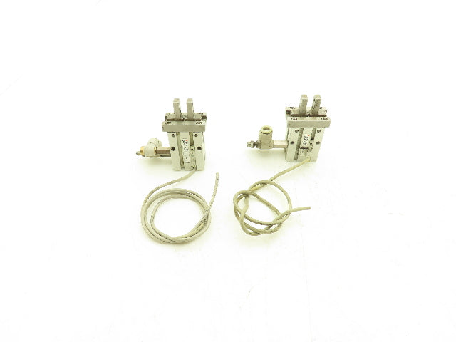 SMC MHZ2-16D Pneumatic Parallel Air Gripper 16mm Bore Double Acting Lot of 2