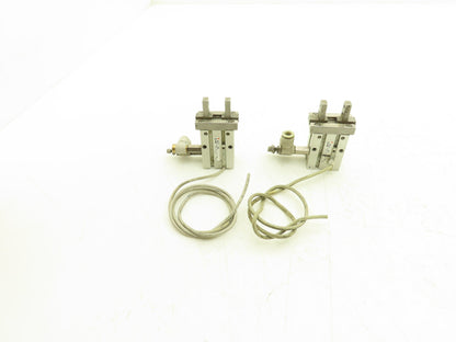 SMC MHZ2-16D Pneumatic Parallel Air Gripper 16mm Bore Double Acting Lot of 2