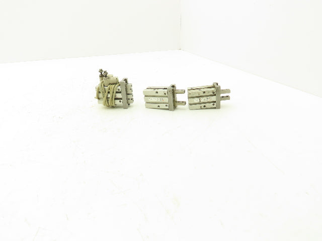 SMC MHZ2-16D Pneumatic Parallel Gripper 16mm Bore Double Acting Mixed Lot of 3