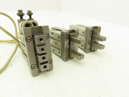 SMC MHZ2-16D Pneumatic Parallel Gripper 16mm Bore Double Acting Mixed Lot of 3