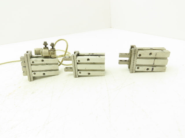 SMC MHZ2-16D Pneumatic Parallel Gripper 16mm Bore Double Acting Mixed Lot of 3