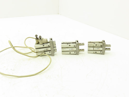 SMC MHZ2-16D Pneumatic Parallel Gripper 16mm Bore Double Acting Mixed Lot of 3