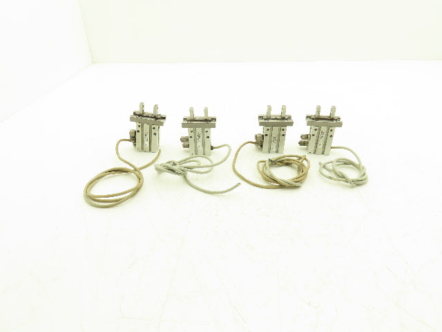 SMC MHZL2-16D Pneumatic Parallel Air Gripper 16mm Bore Double Acting Lot of 4